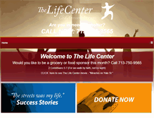 Tablet Screenshot of lifecenterhouston.com